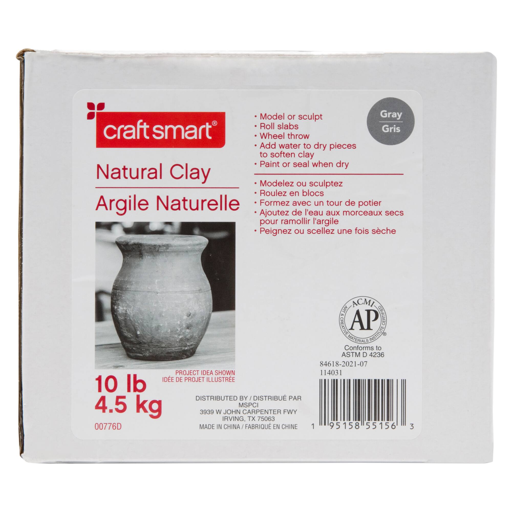 4 Pack: 10lb. (40lb. total) Natural Clay by Craft Smart
